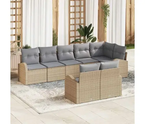 Sodo Sofų Rinkinys 8 Pcs Poliratanas