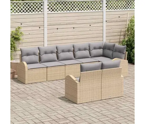 Sodo Sofų Rinkinys 8 Pcs Poliratanas