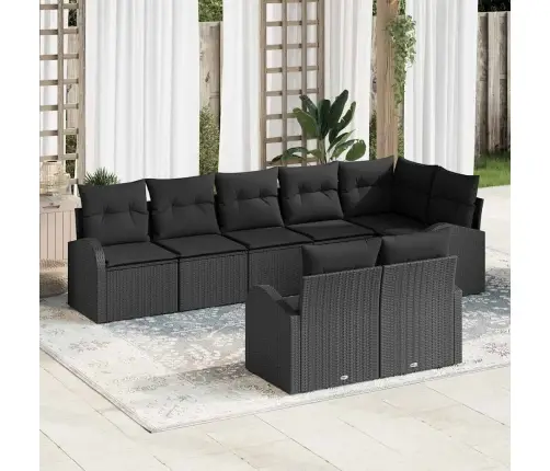 Sodo Sofų Rinkinys 8 Pcs Poliratanas