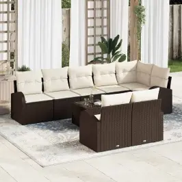 Dārza Dīvānu Komplekts Ar Spilvenu 9 Pcs 289 X 124 X 85 Cm Vidaxl