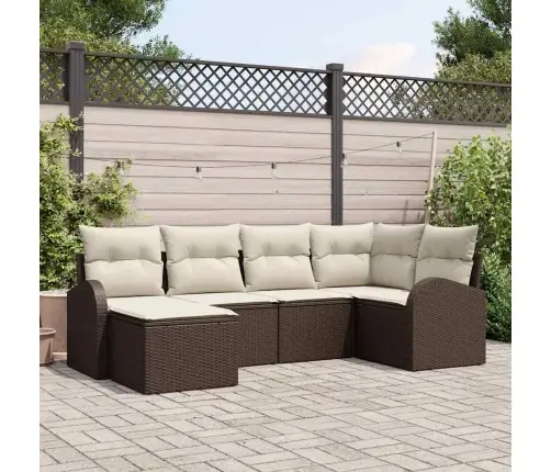 Aia Diivanikomplekt Padjaga 6 Pcs Pruun Polürooster