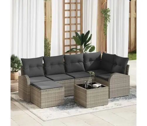 Aia Diivanikomplekt 7 Pcs Helehall Polürotang