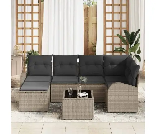 Aia Diivanikomplekt 7 Pcs Helehall Polürotang