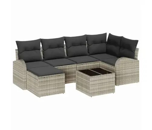 Aia Diivanikomplekt 7 Pcs Helehall Polürotang