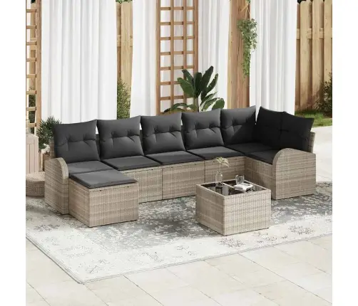 Aia Diivanikomplekt Padjaga 8 Pcs Helehall Polürooster