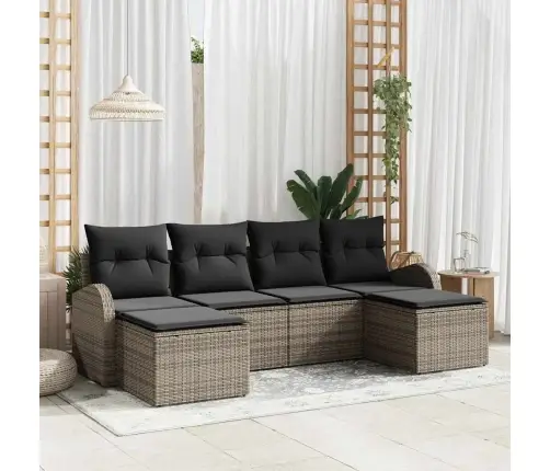 Aia Diivanikomplekt Padjaga 6 Pcs Hall Polü Rattan