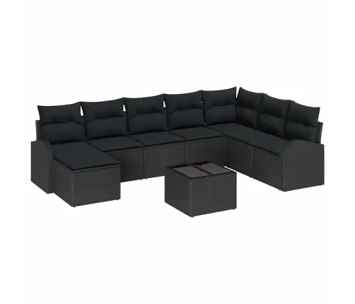 Aia Diivanikomplekt Padjaga 9 Pcs Must Polürooster