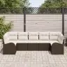 Aia Diivanikomplekt Padjaga 7 Pcs Pruun Polü Rattan
