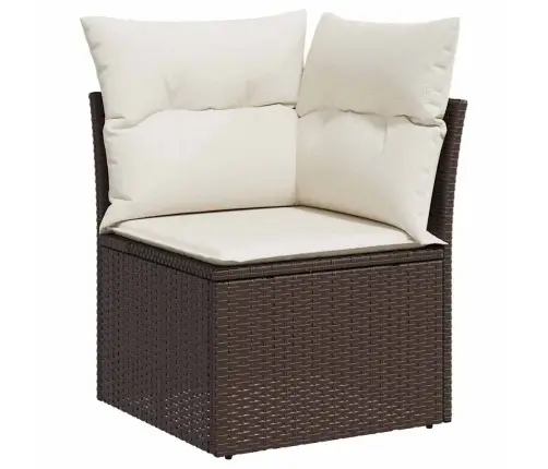 Diivanikomplekt Padjaga 10 Pcs Pruun Polü Rattan