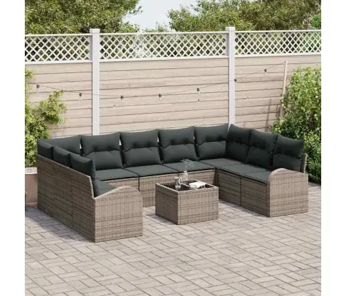 9 Gabalu Dārza Dīvānu Komplekts Ar Spilveniem Melnā Poli Rotangpalmas Vidaxl