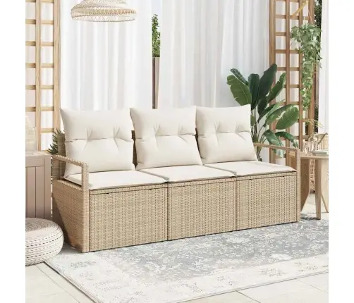 Sofos Komplektas 3 Pcs Smėlio Poliratanas