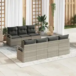 Dārza Dīvānu Komplekts 8 Pcs Gaiši Pelēka 55 X 55 X 37 Cm Vidaxl Dārza Dīvānu Komplekts 8 Pcs Gaiši Pelēka 55 X 55 X 37 Cm Vidaxl