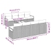 Sodo Sofų Rinkinys 7 Pcs Pilka 55 X 55 X 37 Cm Poliratanas