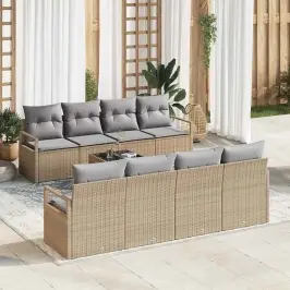 Aia Diivanikomplekt 7 Pcs Beež Ja Hall 55 X 55 X 37 Cm