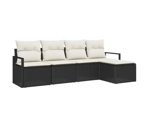 Sofos Komplektas 5 Pcs Juoda Poliratanas