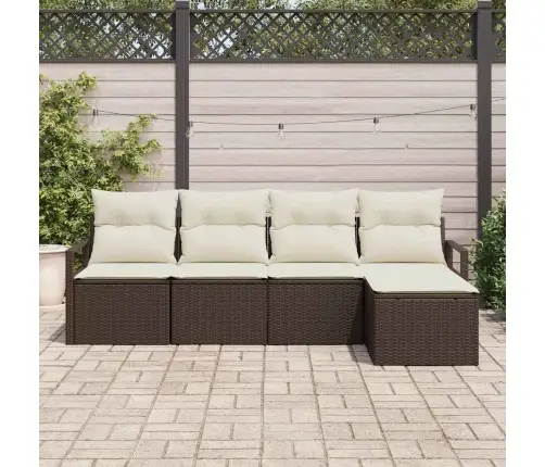 Sofos Komplektas 5 Pcs Ruda Poliratanas