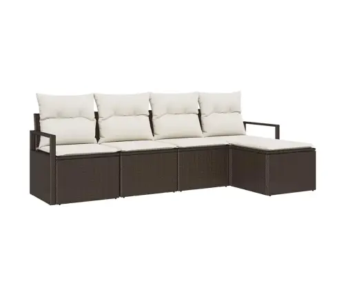 Sofos Komplektas 5 Pcs Ruda Poliratanas