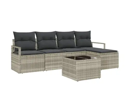 6 Gabalu Dārza Dīvānu Komplekts Ar Spilveniem Gaiša Rotangpalma Vidaxl