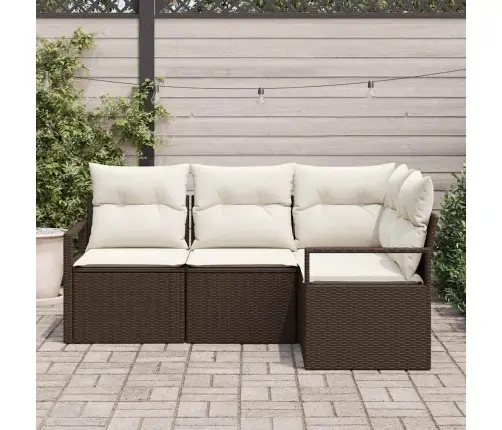 Sofos Komplektas 4 Pcs Ruda Poliratanas