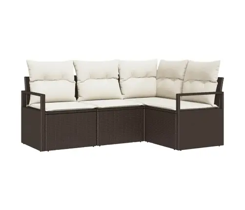 Sofos Komplektas 4 Pcs Ruda Poliratanas