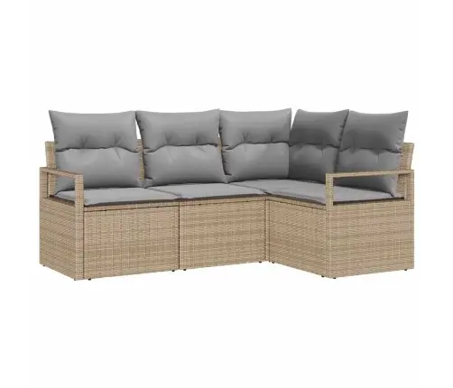 Diivanikomplekt 4 Pcs Beež Polürotang