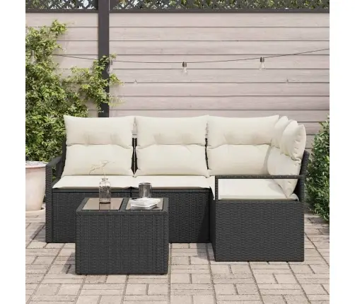 4 Gabalu Dārza Dīvānu Komplekts Ar Spilveniem Brūnā Poli Rotangpalmas Vidaxl