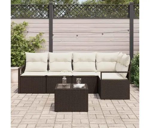 Aia Diivanikomplekt 6 Pcs Pruun Polürooster