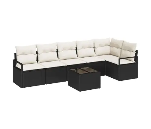 6 Daļu Dārza Dīvānu Komplekts Ar Spilveniem Brūna Polietilēna Rotangpalma Vidaxl