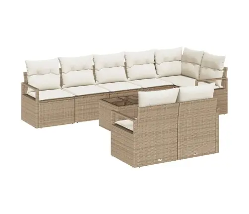 9 Gab. Dārza Dīvānu Komplekts Ar Spilveniem Brūnā Polirotanglā Vidaxl