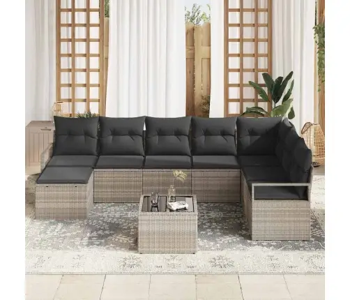 Aia Diivanikomplekt 9 Pcs Helehall Polürooster