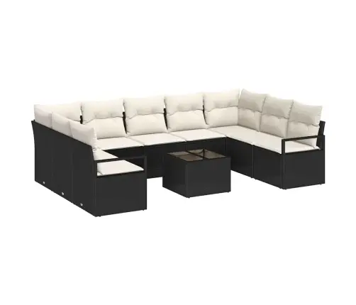 9 Gabalu Dārza Dīvānu Komplekts Ar Spilveniem Brūnā Poli Rotangpalmas Vidaxl