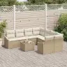 Dārza Dīvānu Komplekts 9 Pcs Bēšs Un Krēms 55 X 55 X 37 Cm Vidaxl