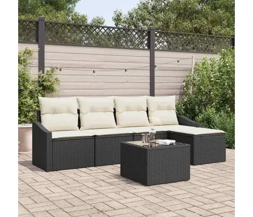 5 Gab. Dārza Dīvānu Komplekts Ar Spilveniem Brūnā Poli Ratanā Vidaxl