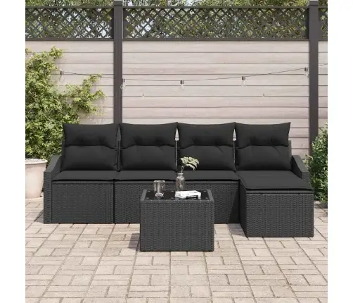 6 Gabalu Dārza Dīvānu Komplekts Ar Spilveniem Pelēkā Polietilēna Rotangā Vidaxl