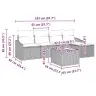 6 Gabalu Dārza Dīvānu Komplekts Ar Spilveniem Pelēkā Polietilēna Rotangā Vidaxl
