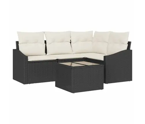 4 Gabalu Dārza Dīvānu Komplekts Ar Spilveniem Brūns Poli Rotangpalma Vidaxl