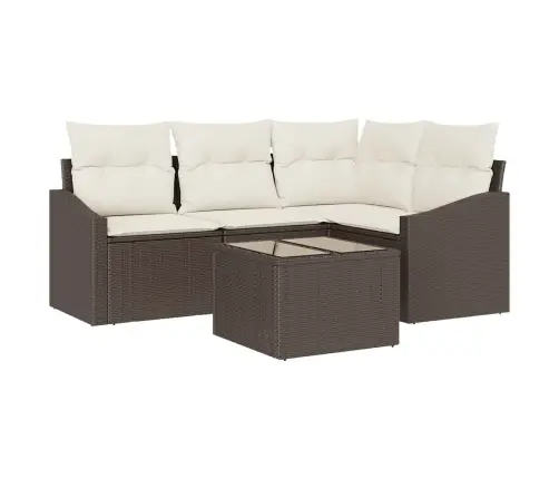 4 Gabalu Dārza Dīvānu Komplekts Ar Spilveniem Pelēks Poli Rattan Vidaxl