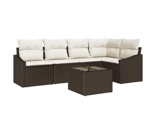 Diivanikomplekt Padjaga 6 Pcs Pruun Polürotang