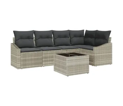 Diivanikomplekt Padjaga 6 Pcs Helehall Polürotang