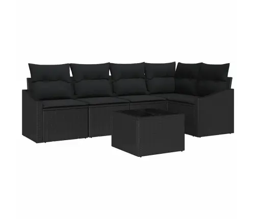 6 Gabalu Dārza Dīvānu Komplekts Ar Spilveniem Bežā Krāsā Poliratanā Vidaxl