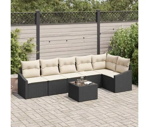 Aia Diivanikomplekt 7 Pcs Must Polürooster