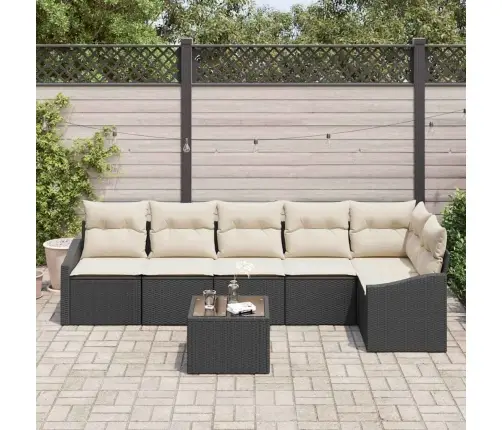 Aia Diivanikomplekt 7 Pcs Must Polürooster