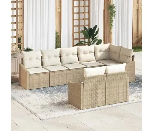 Diivanikomplekt Padjaga 8 Pcs Beež Polürotang