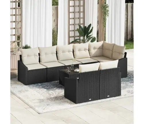 8 Sēdvietu Dārza Dīvānu Komplekts Ar Spilveniem Brūnā Poliratanā Vidaxl