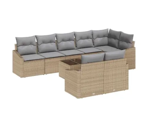 Diivanikomplekt Padjaga 9 Pcs Beež Polürotang