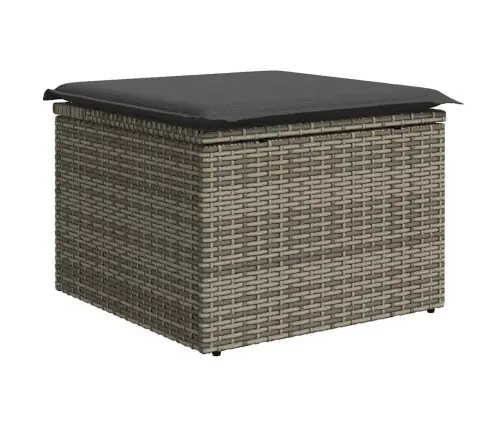 Sodo Sofų Rinkinys 6 Pcs Pilka Poli Ratanas