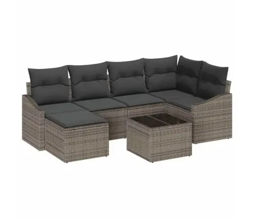 6 Daļu Dārza Dīvānu Komplekts Ar Spilveniem Melnā Poli Rotangpalmas Vidaxl