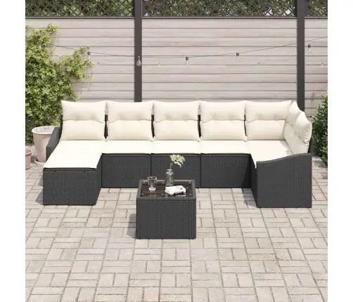 7 Daļu Dārza Dīvānu Komplekts Ar Spilveniem Brūnā Poli Rotangpalma Vidaxl