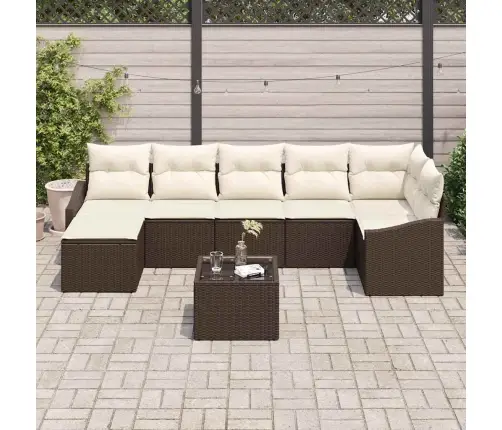 7 Daļīgu Dārza Dīvānu Komplekts Ar Spilveniem Pelēks Poli Rotangpalma Vidaxl