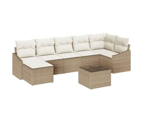 Diivanikomplekt Padjaga 8 Pcs Beež Polürotang